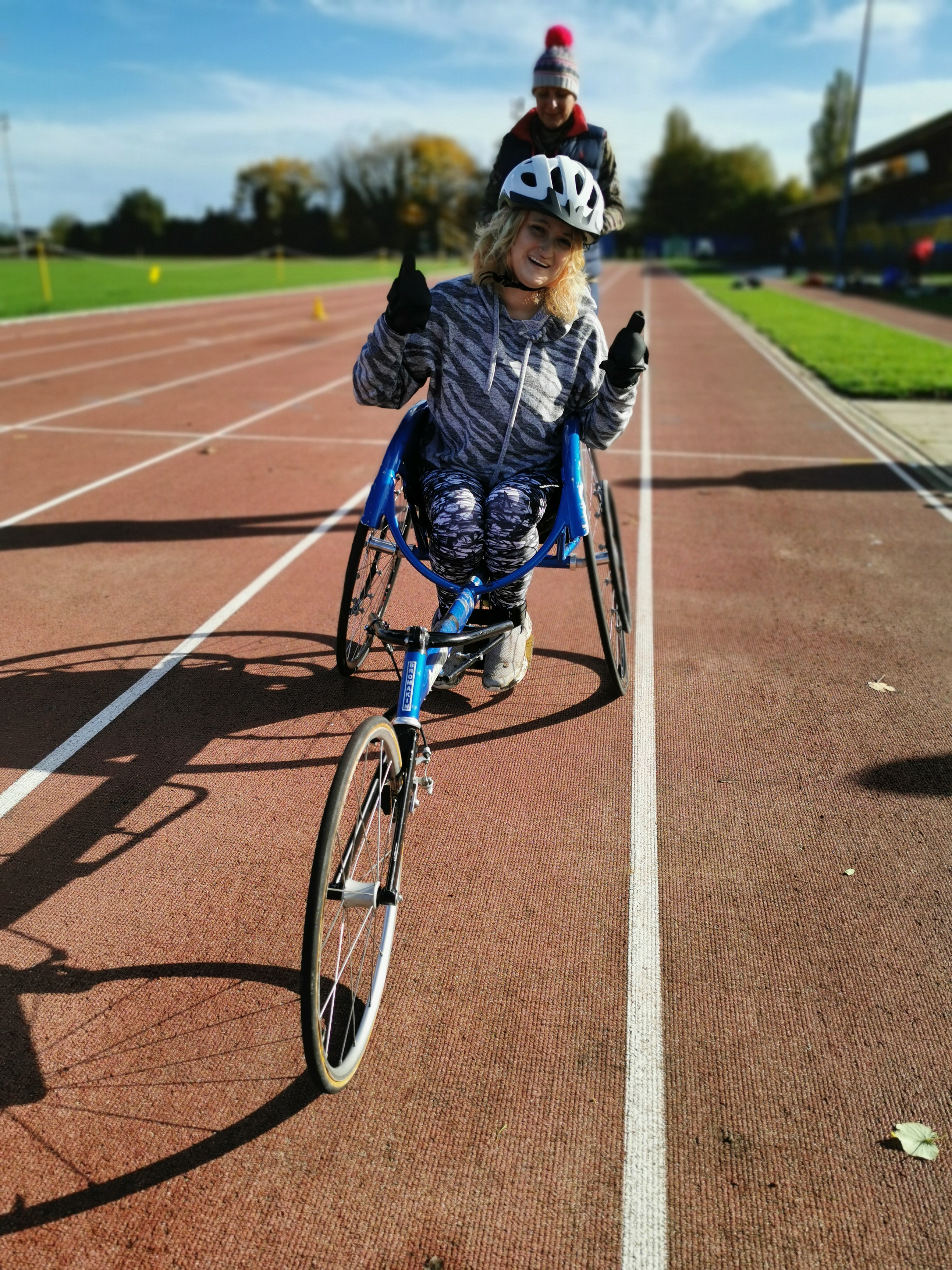 Rebecca Dean with coach Zoe Luscombe
